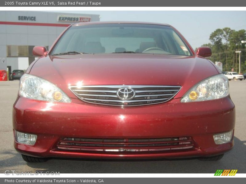 Salsa Red Pearl / Taupe 2005 Toyota Camry XLE V6