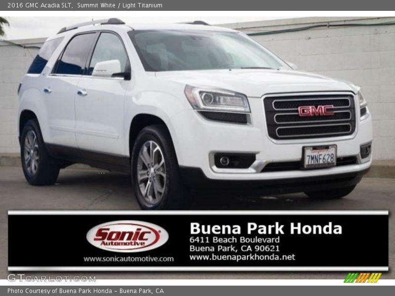 Summit White / Light Titanium 2016 GMC Acadia SLT