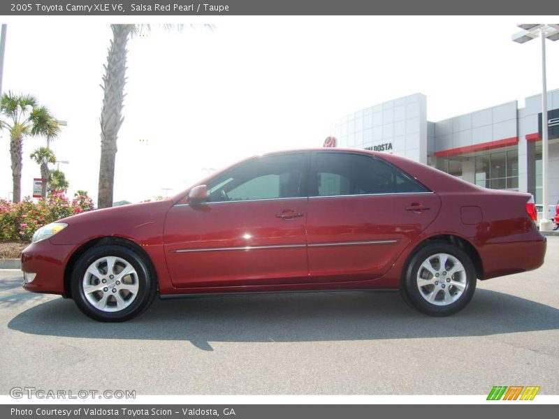 Salsa Red Pearl / Taupe 2005 Toyota Camry XLE V6