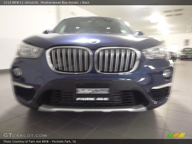 Mediterranean Blue Metallic / Black 2018 BMW X1 xDrive28i