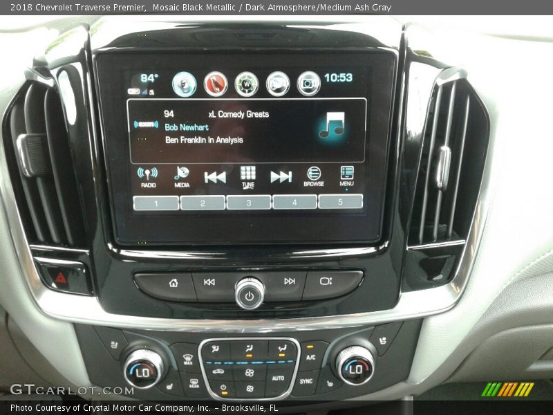 Mosaic Black Metallic / Dark Atmosphere/Medium Ash Gray 2018 Chevrolet Traverse Premier