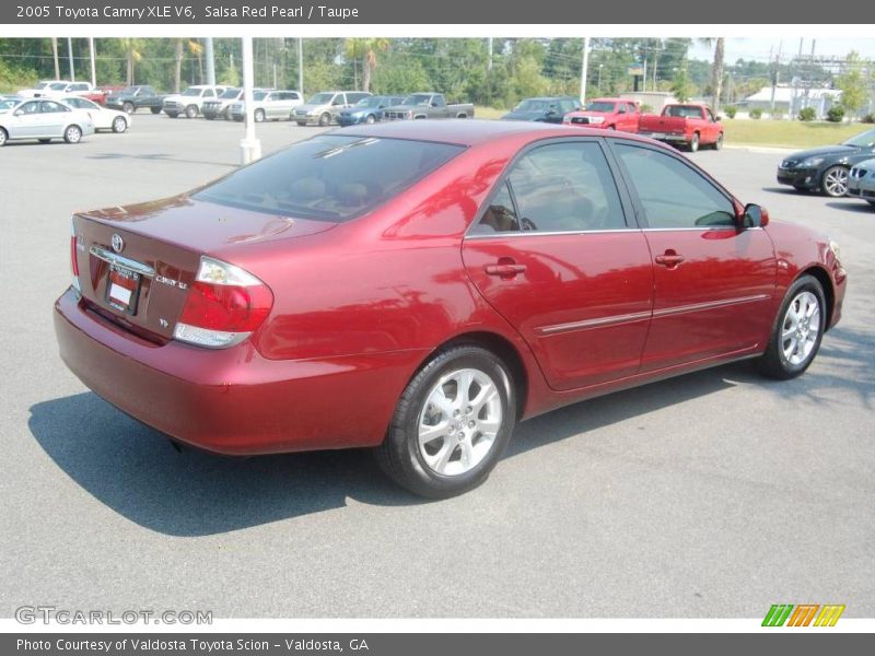 Salsa Red Pearl / Taupe 2005 Toyota Camry XLE V6