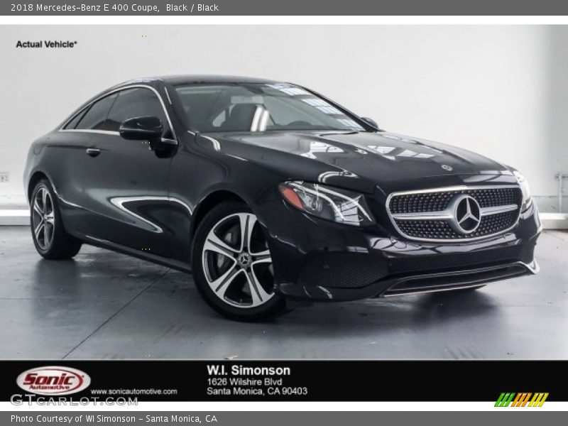 Black / Black 2018 Mercedes-Benz E 400 Coupe