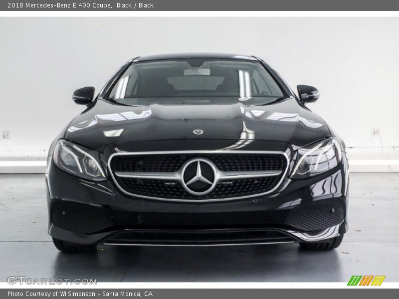 Black / Black 2018 Mercedes-Benz E 400 Coupe