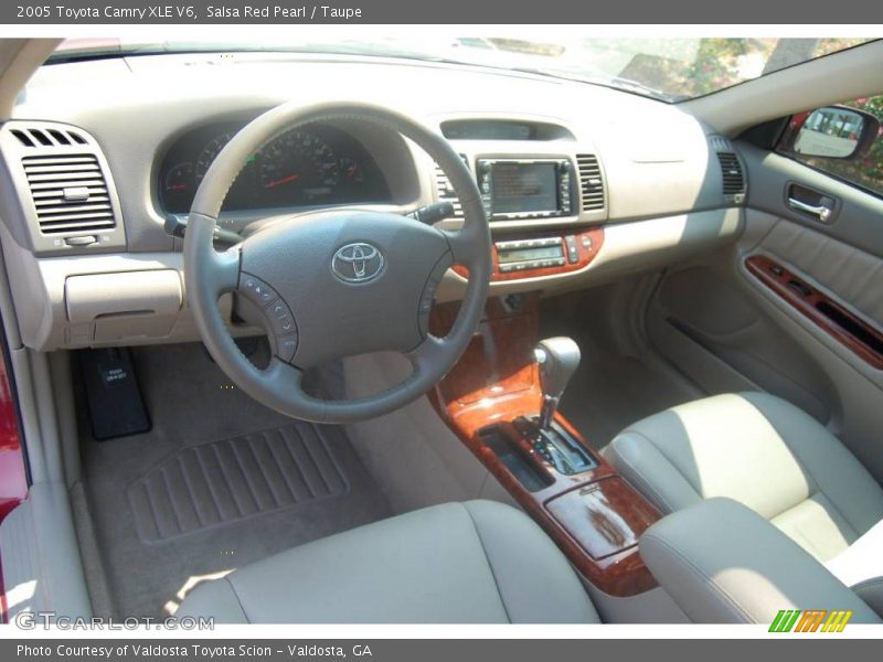 Salsa Red Pearl / Taupe 2005 Toyota Camry XLE V6