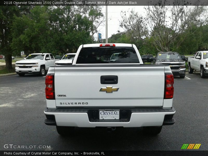 Summit White / Dark Ash/Jet Black 2018 Chevrolet Silverado 1500 Custom Double Cab