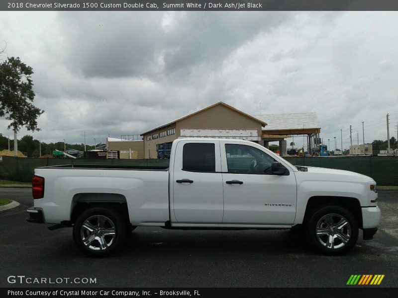 Summit White / Dark Ash/Jet Black 2018 Chevrolet Silverado 1500 Custom Double Cab