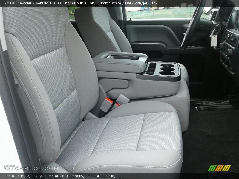 Summit White / Dark Ash/Jet Black 2018 Chevrolet Silverado 1500 Custom Double Cab