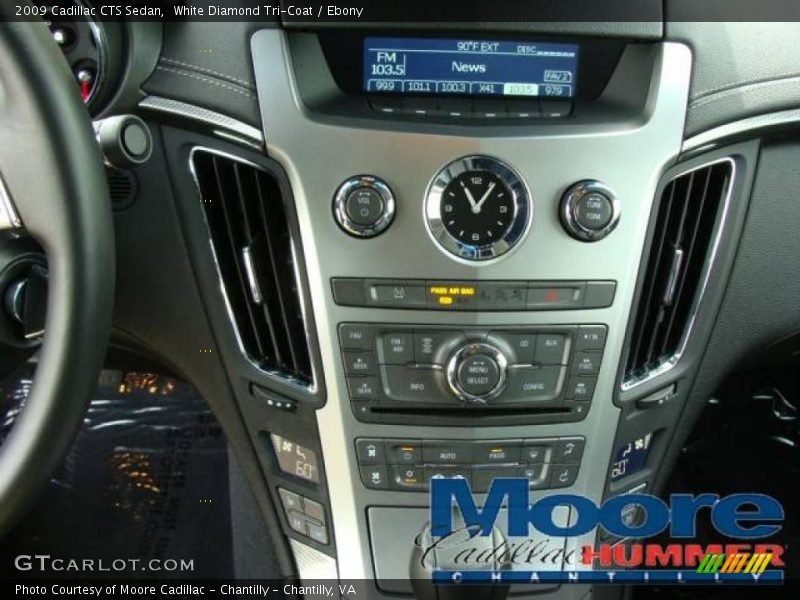 White Diamond Tri-Coat / Ebony 2009 Cadillac CTS Sedan