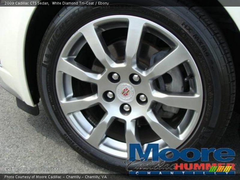 White Diamond Tri-Coat / Ebony 2009 Cadillac CTS Sedan