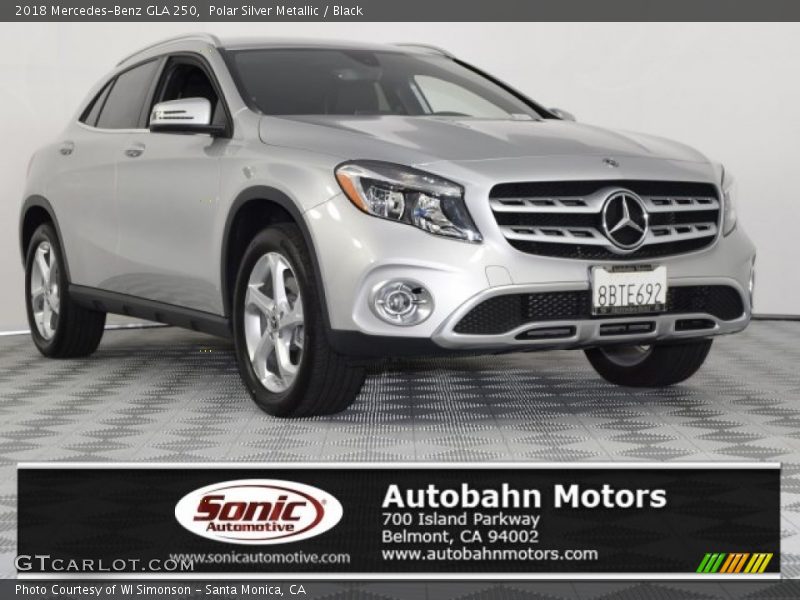 Polar Silver Metallic / Black 2018 Mercedes-Benz GLA 250