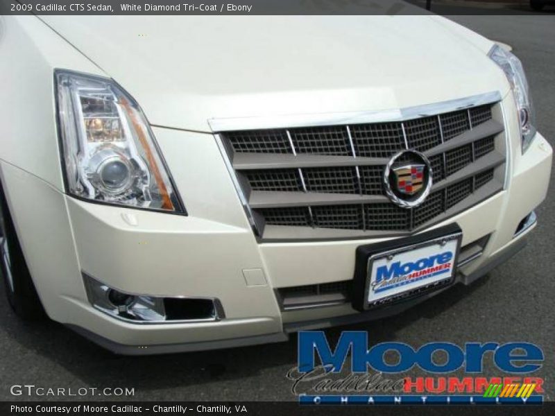 White Diamond Tri-Coat / Ebony 2009 Cadillac CTS Sedan