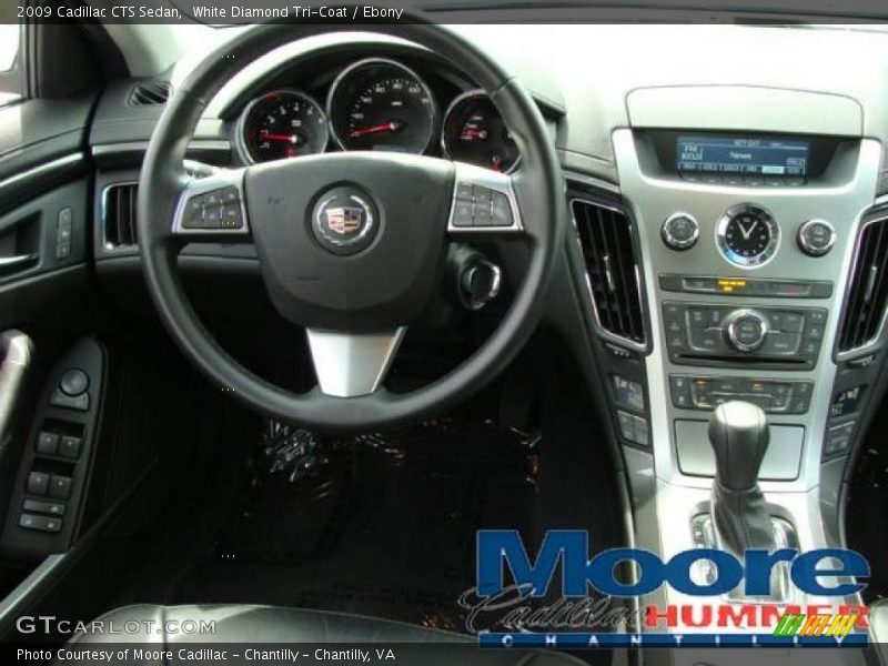 White Diamond Tri-Coat / Ebony 2009 Cadillac CTS Sedan