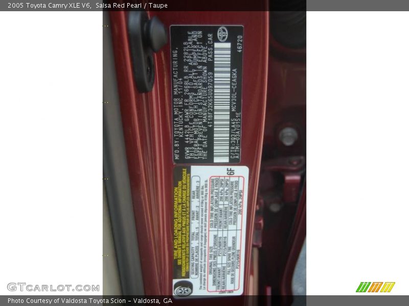 Salsa Red Pearl / Taupe 2005 Toyota Camry XLE V6