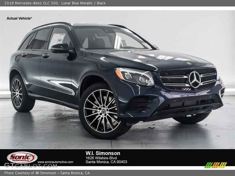 Lunar Blue Metallic / Black 2018 Mercedes-Benz GLC 300