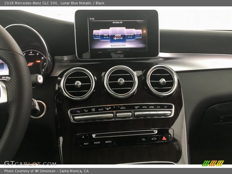 Lunar Blue Metallic / Black 2018 Mercedes-Benz GLC 300