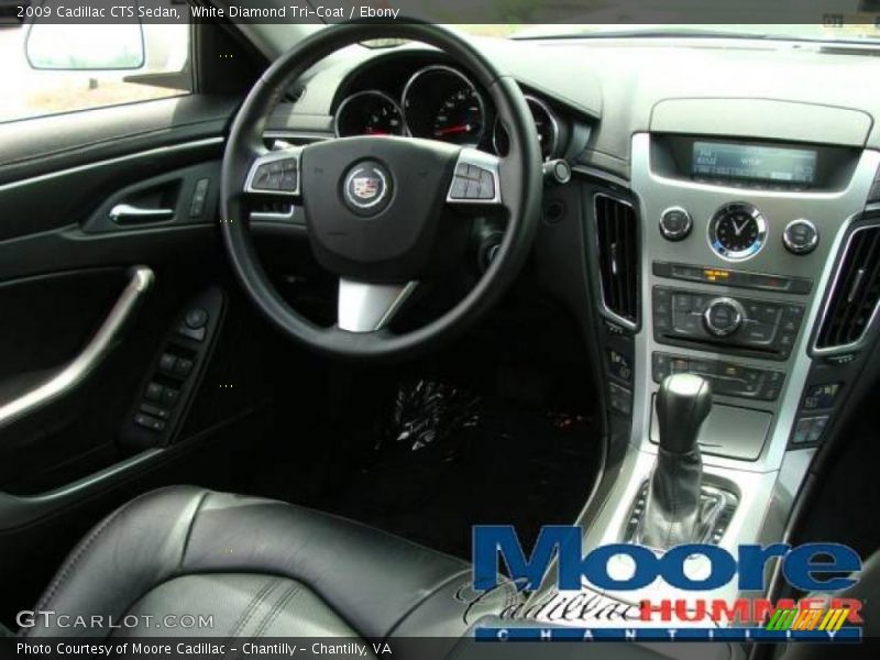White Diamond Tri-Coat / Ebony 2009 Cadillac CTS Sedan