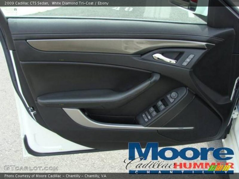 White Diamond Tri-Coat / Ebony 2009 Cadillac CTS Sedan