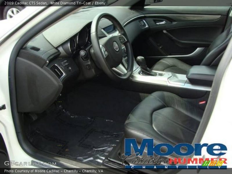 White Diamond Tri-Coat / Ebony 2009 Cadillac CTS Sedan