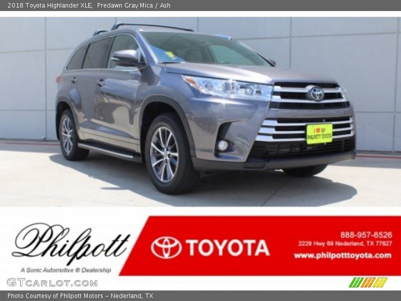 Predawn Gray Mica / Ash 2018 Toyota Highlander XLE