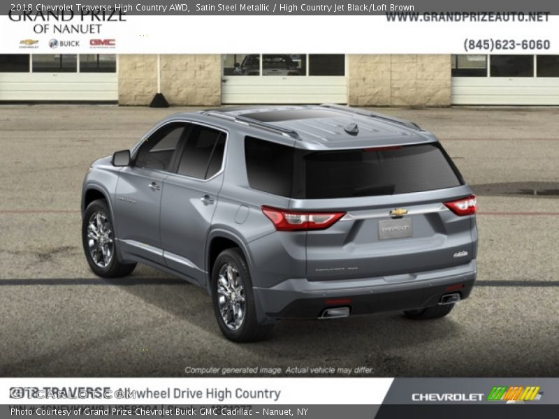 Satin Steel Metallic / High Country Jet Black/Loft Brown 2018 Chevrolet Traverse High Country AWD