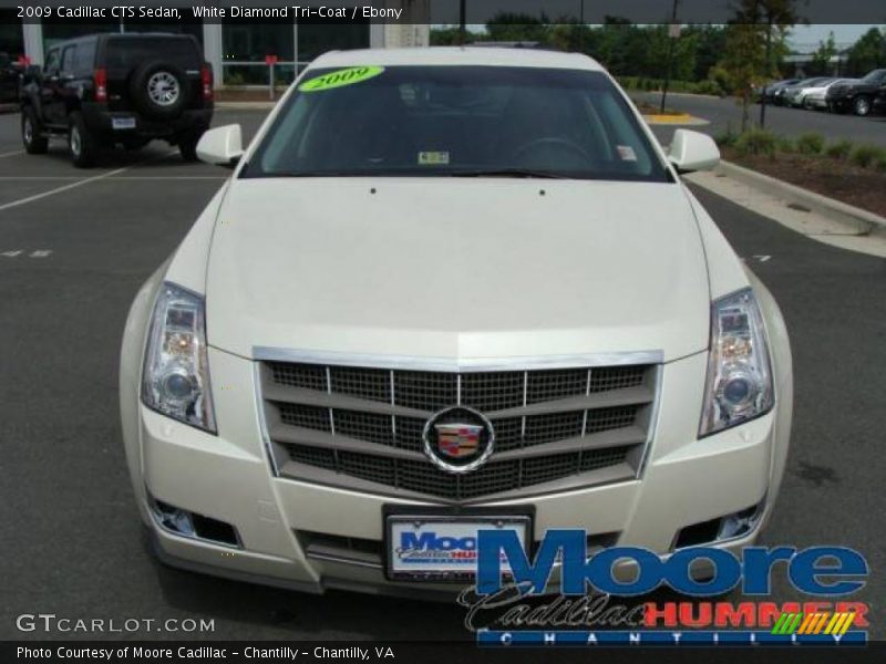 White Diamond Tri-Coat / Ebony 2009 Cadillac CTS Sedan