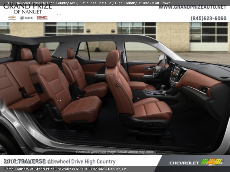 Satin Steel Metallic / High Country Jet Black/Loft Brown 2018 Chevrolet Traverse High Country AWD