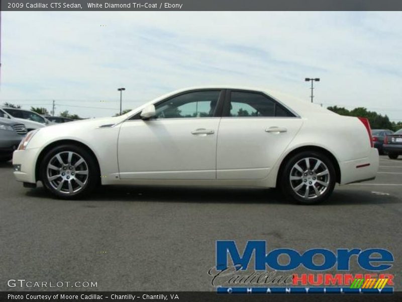 White Diamond Tri-Coat / Ebony 2009 Cadillac CTS Sedan