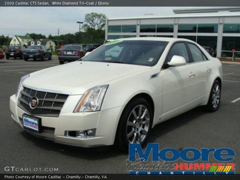 White Diamond Tri-Coat / Ebony 2009 Cadillac CTS Sedan