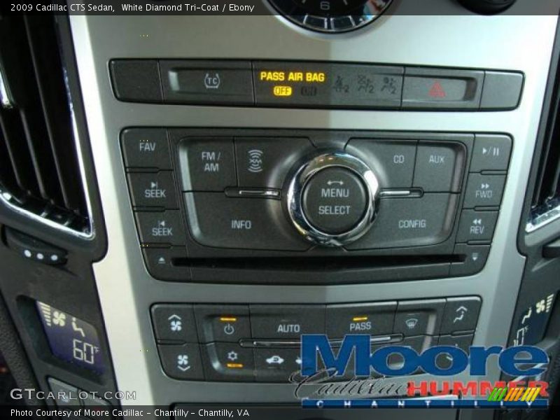 White Diamond Tri-Coat / Ebony 2009 Cadillac CTS Sedan
