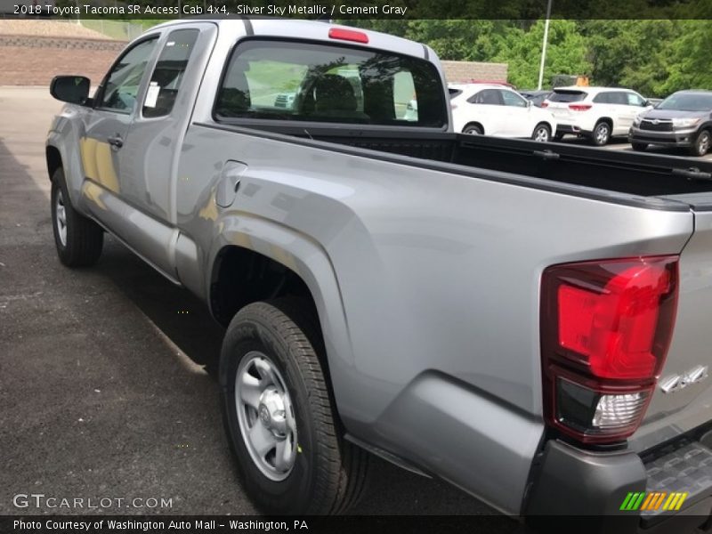 Silver Sky Metallic / Cement Gray 2018 Toyota Tacoma SR Access Cab 4x4