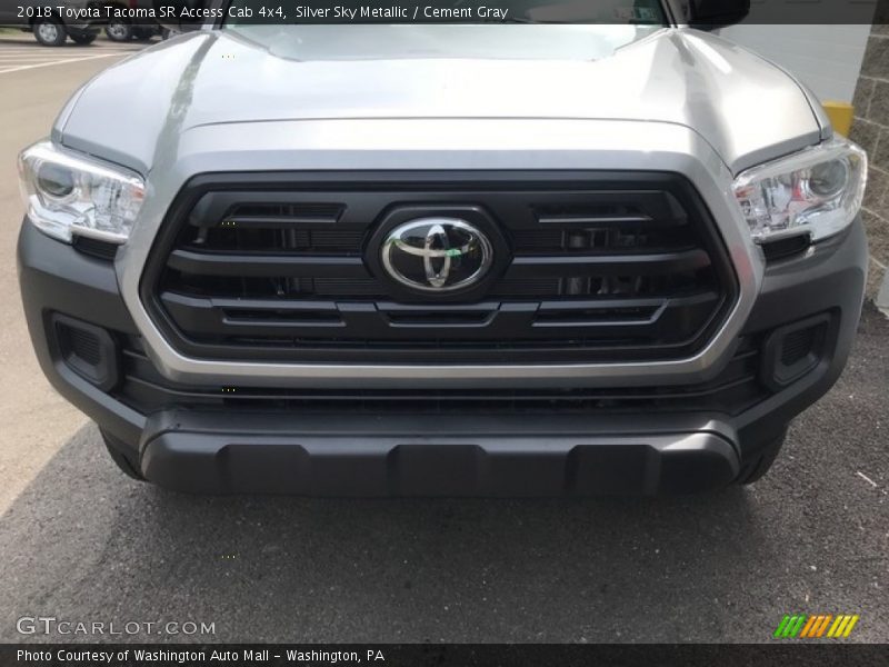 Silver Sky Metallic / Cement Gray 2018 Toyota Tacoma SR Access Cab 4x4