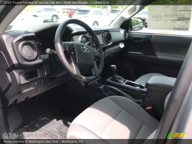 Silver Sky Metallic / Cement Gray 2018 Toyota Tacoma SR Access Cab 4x4
