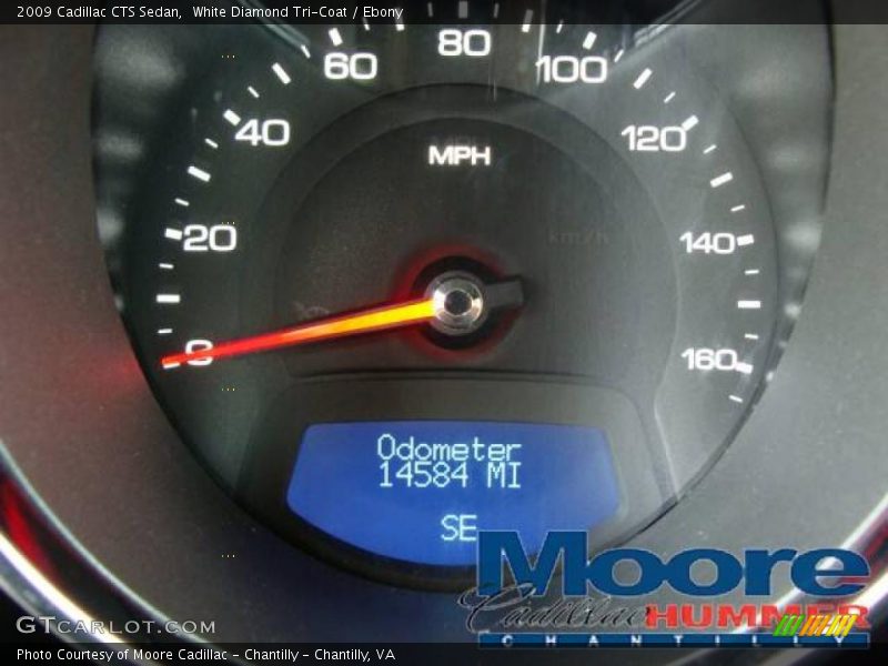 White Diamond Tri-Coat / Ebony 2009 Cadillac CTS Sedan