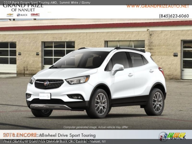 Summit White / Ebony 2018 Buick Encore Sport Touring AWD