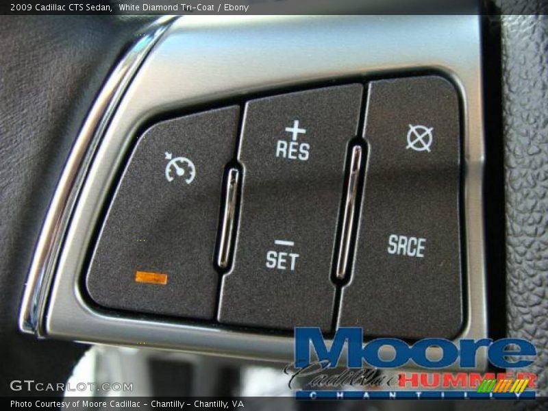 White Diamond Tri-Coat / Ebony 2009 Cadillac CTS Sedan