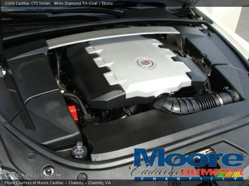 White Diamond Tri-Coat / Ebony 2009 Cadillac CTS Sedan