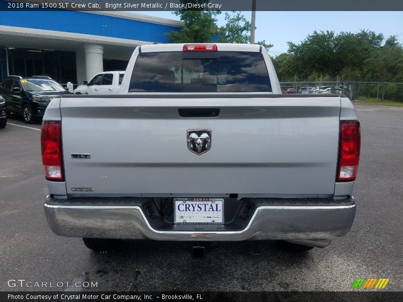 Bright Silver Metallic / Black/Diesel Gray 2018 Ram 1500 SLT Crew Cab