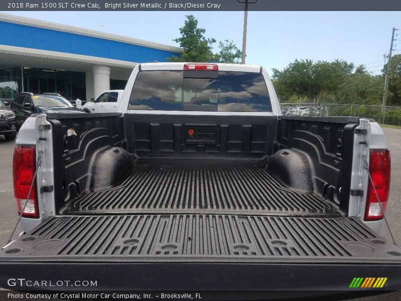 Bright Silver Metallic / Black/Diesel Gray 2018 Ram 1500 SLT Crew Cab