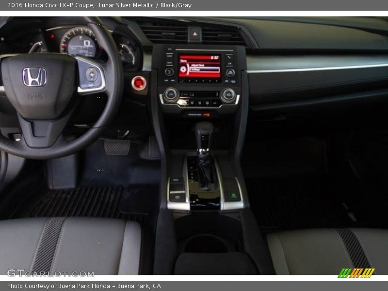 Lunar Silver Metallic / Black/Gray 2016 Honda Civic LX-P Coupe