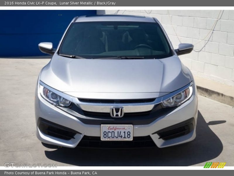 Lunar Silver Metallic / Black/Gray 2016 Honda Civic LX-P Coupe