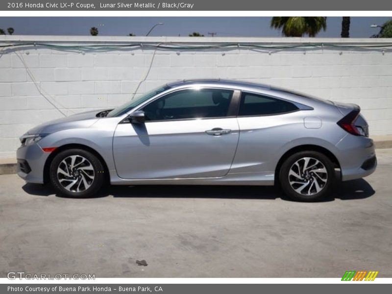 Lunar Silver Metallic / Black/Gray 2016 Honda Civic LX-P Coupe