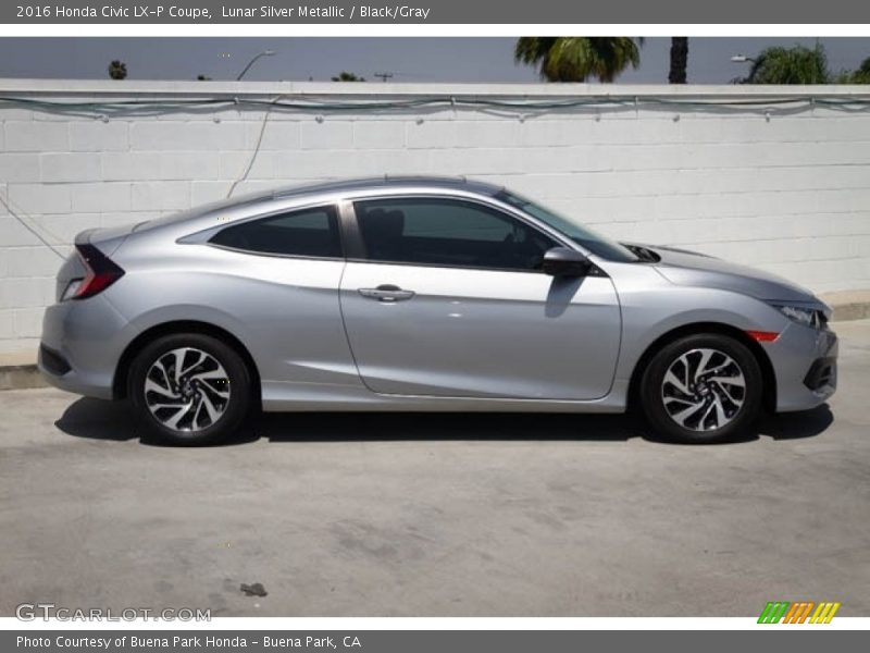 Lunar Silver Metallic / Black/Gray 2016 Honda Civic LX-P Coupe