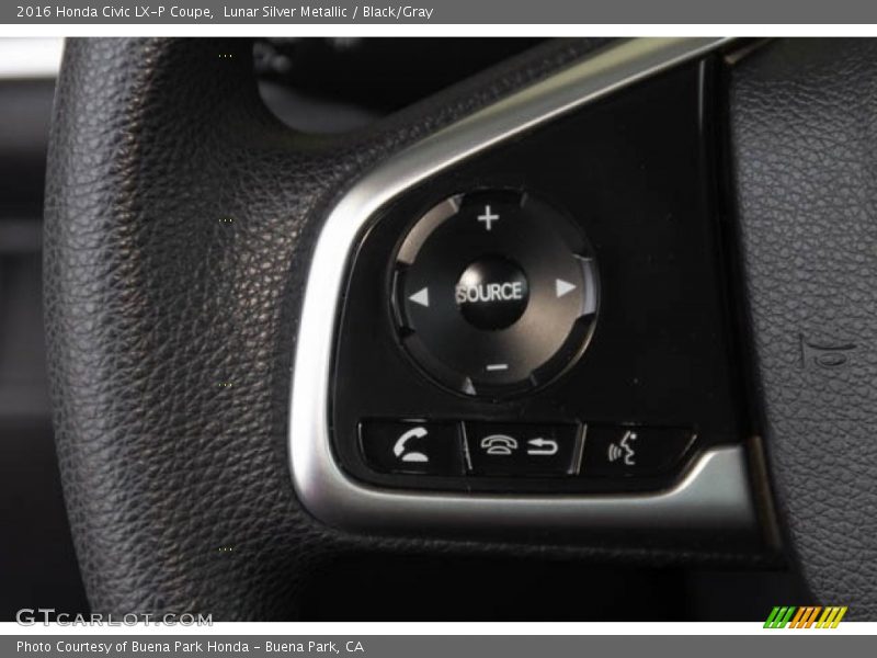 Lunar Silver Metallic / Black/Gray 2016 Honda Civic LX-P Coupe