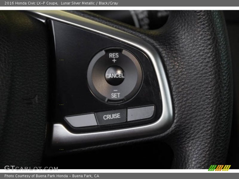 Lunar Silver Metallic / Black/Gray 2016 Honda Civic LX-P Coupe