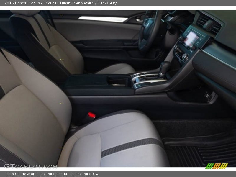 Lunar Silver Metallic / Black/Gray 2016 Honda Civic LX-P Coupe