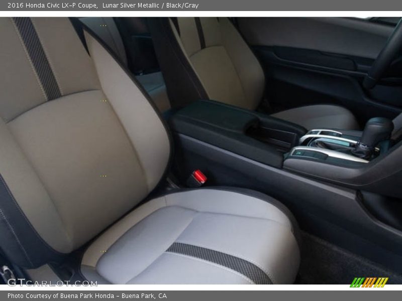 Lunar Silver Metallic / Black/Gray 2016 Honda Civic LX-P Coupe