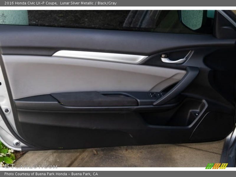 Lunar Silver Metallic / Black/Gray 2016 Honda Civic LX-P Coupe