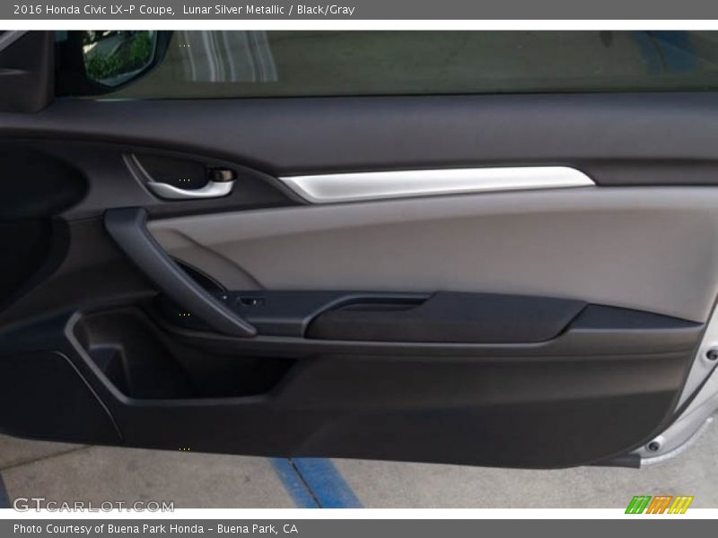 Lunar Silver Metallic / Black/Gray 2016 Honda Civic LX-P Coupe
