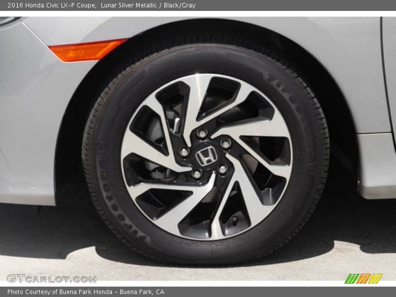Lunar Silver Metallic / Black/Gray 2016 Honda Civic LX-P Coupe